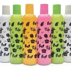 Black Flower Multicolour Fridge Bottle 1