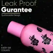 Black Flower Multicolour Fridge Bottle 3