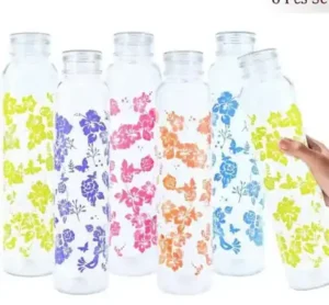 Multicolour Flower Transparent Fridge Bottle 1