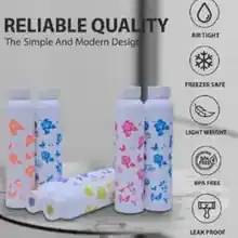 Multicolour Flower White Fridge Bottle 3